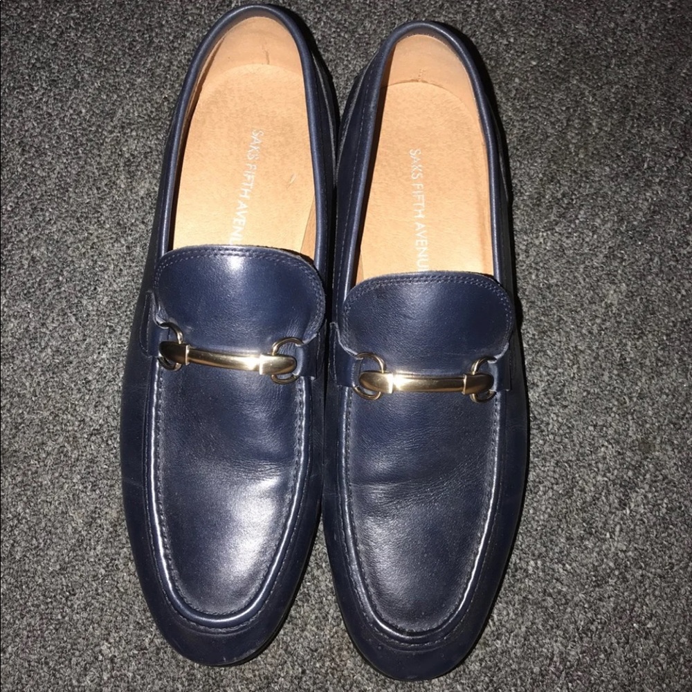 Blue dressy shoes